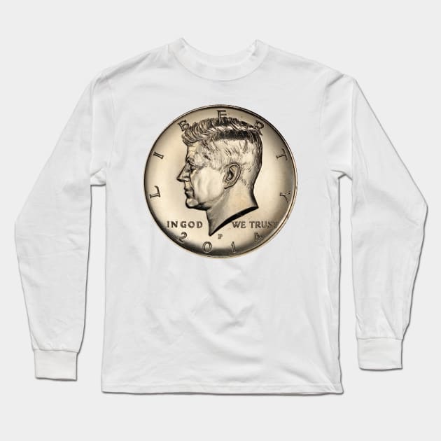 Kennedy coin Long Sleeve T-Shirt by Corvons